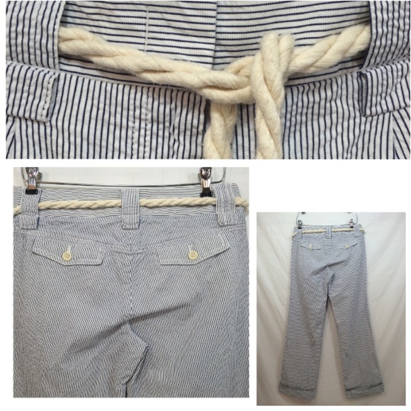 J. Crew city fit blue and white striped pants - Picture 3 of 4